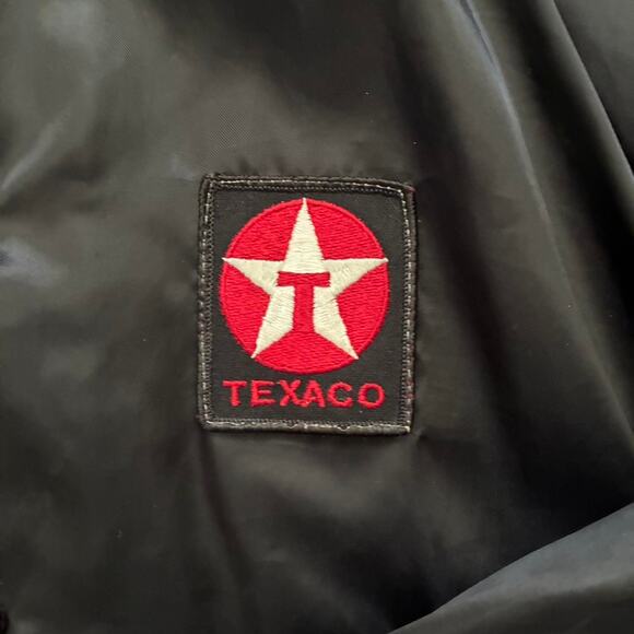 Vintage 80s Texaco jacket in black and red jacket size Large - Picture 2 of 3